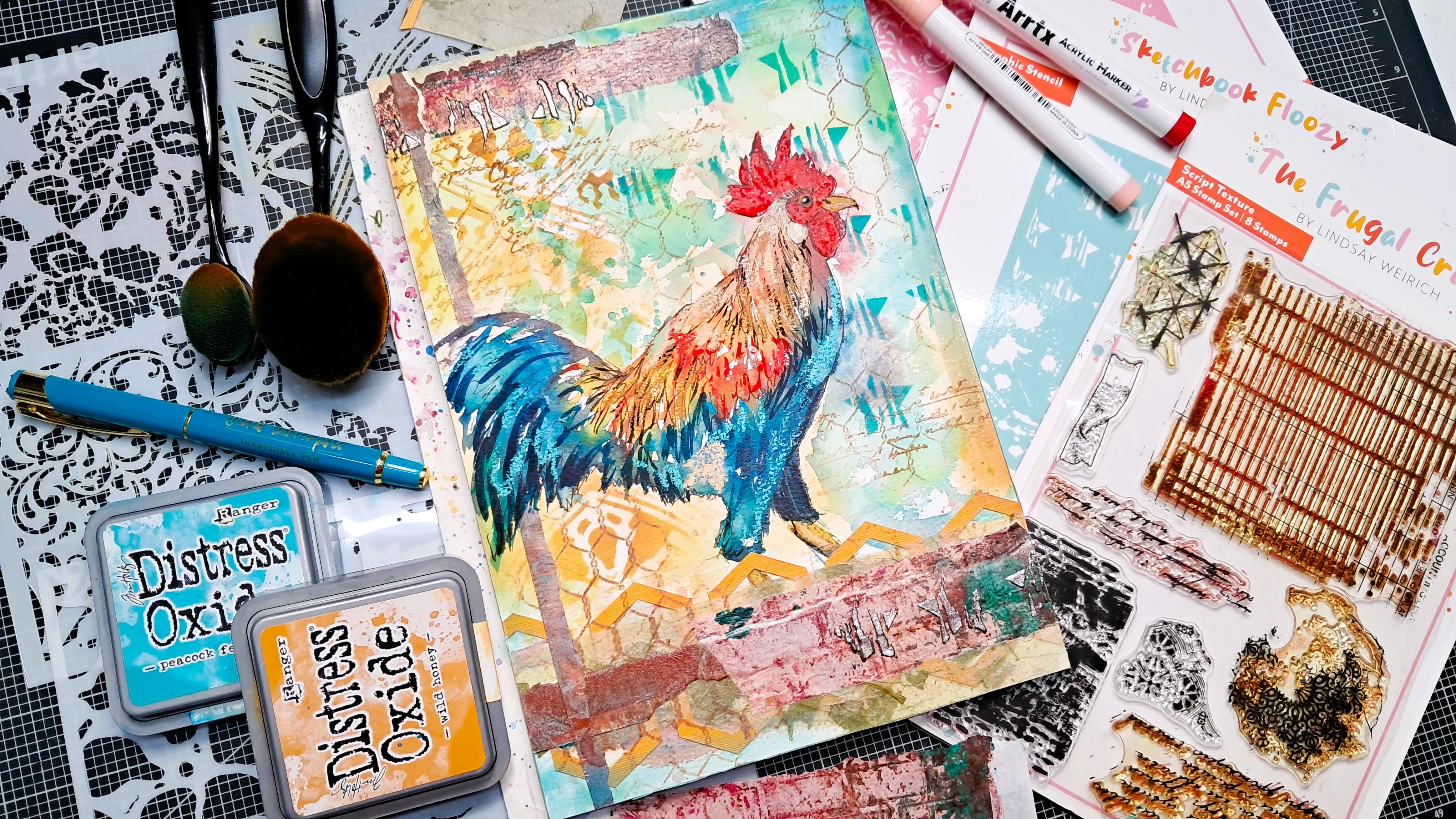 Frugal Crafter 8''x 8'' Stencil Vintage | Palette of Possibilities - Image 2