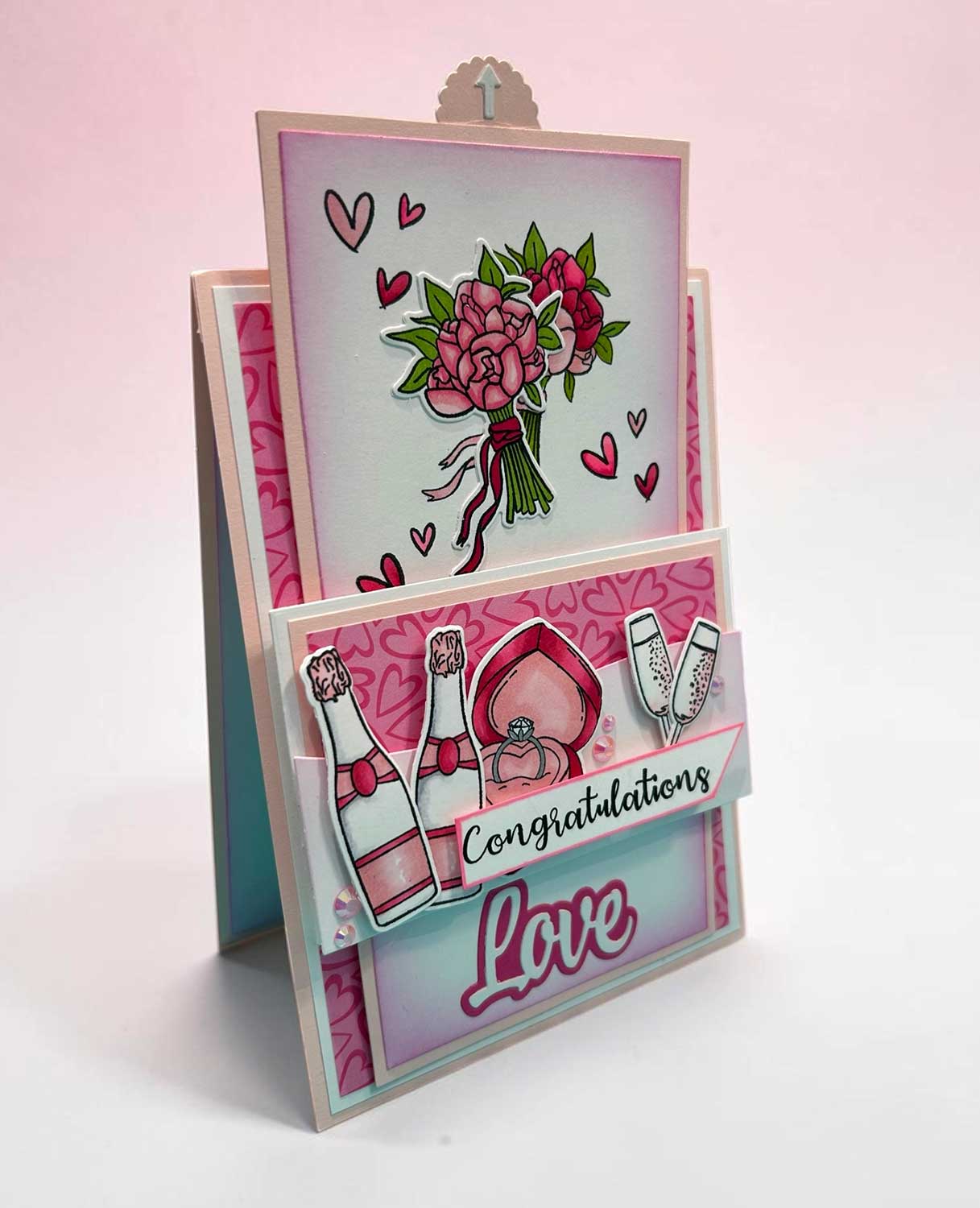 Made to Surprise A5 Stamp and Die Set Bells Will Ring | Slide & Hide - Image 3