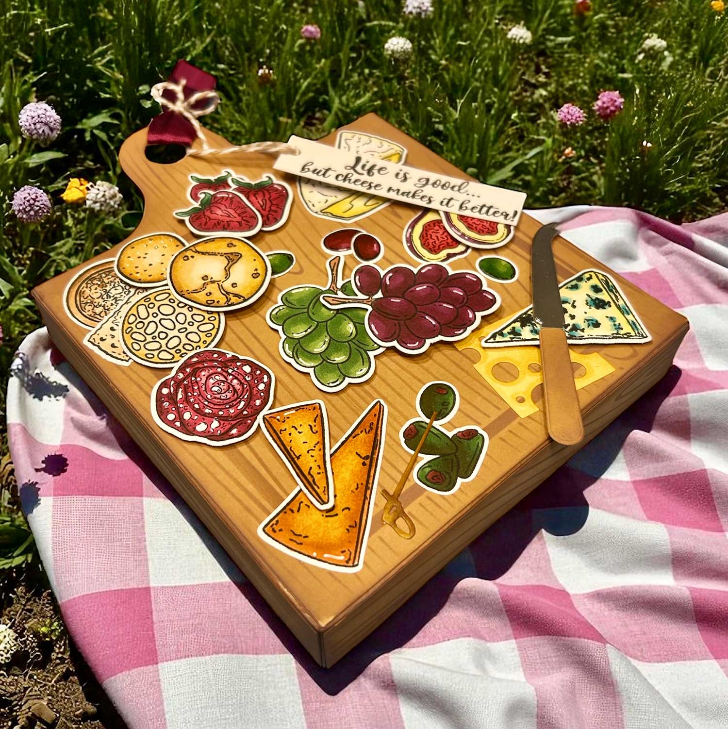 Made to Surprise A5 Stamp and Die Set Party Food | Going Against The Grain - Image 7
