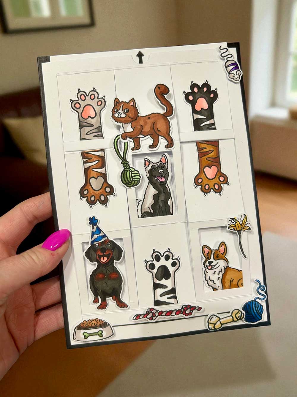 Made to Surprise A5 Stamp and Die Set Paw-sitively Cute | Glide & Slide - Image 5