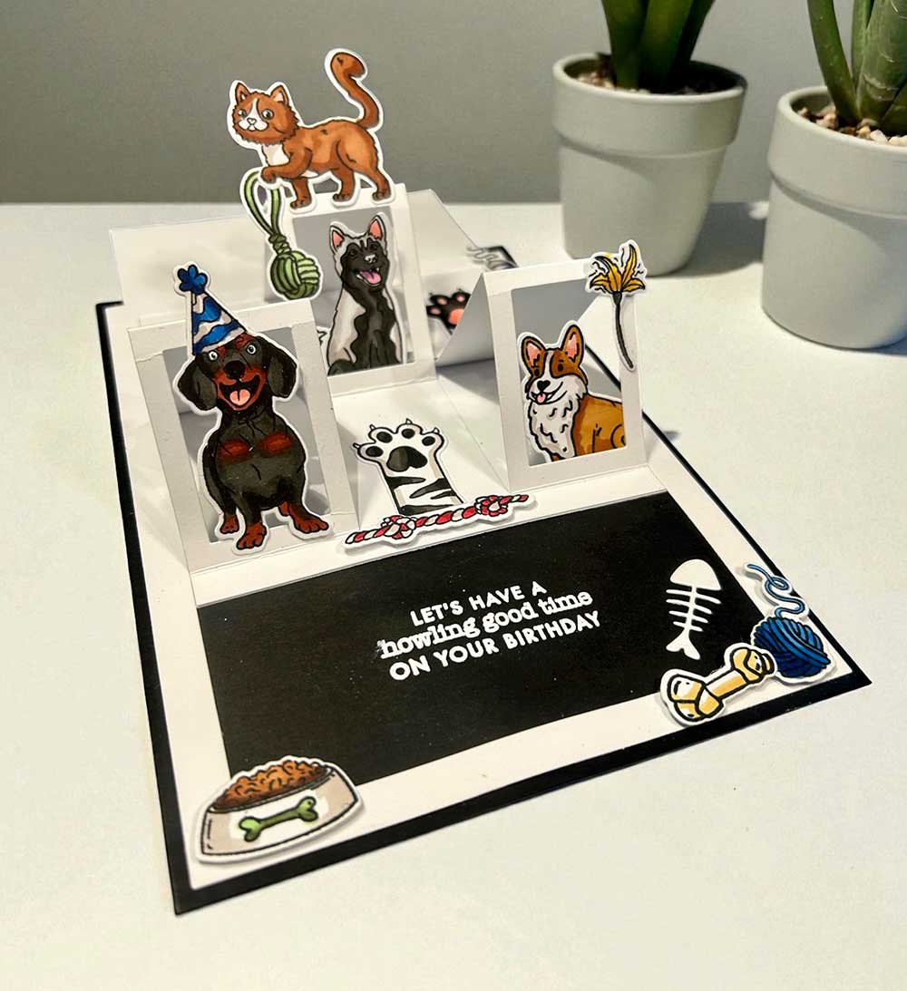 Made to Surprise A5 Stamp and Die Set Paw-sitively Cute | Glide & Slide - Image 6