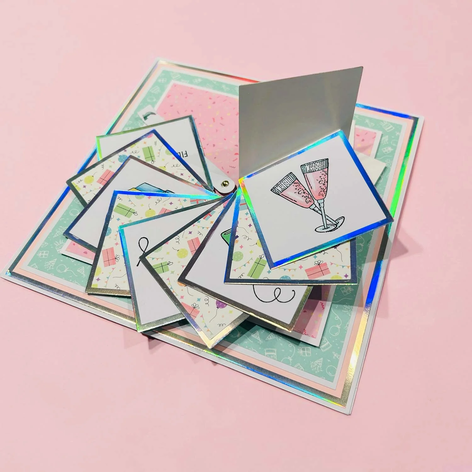 Made to Surprise Die Set 6'' x 6'' Circular Waterfold Mechanism | Circular Waterfold - Image 2
