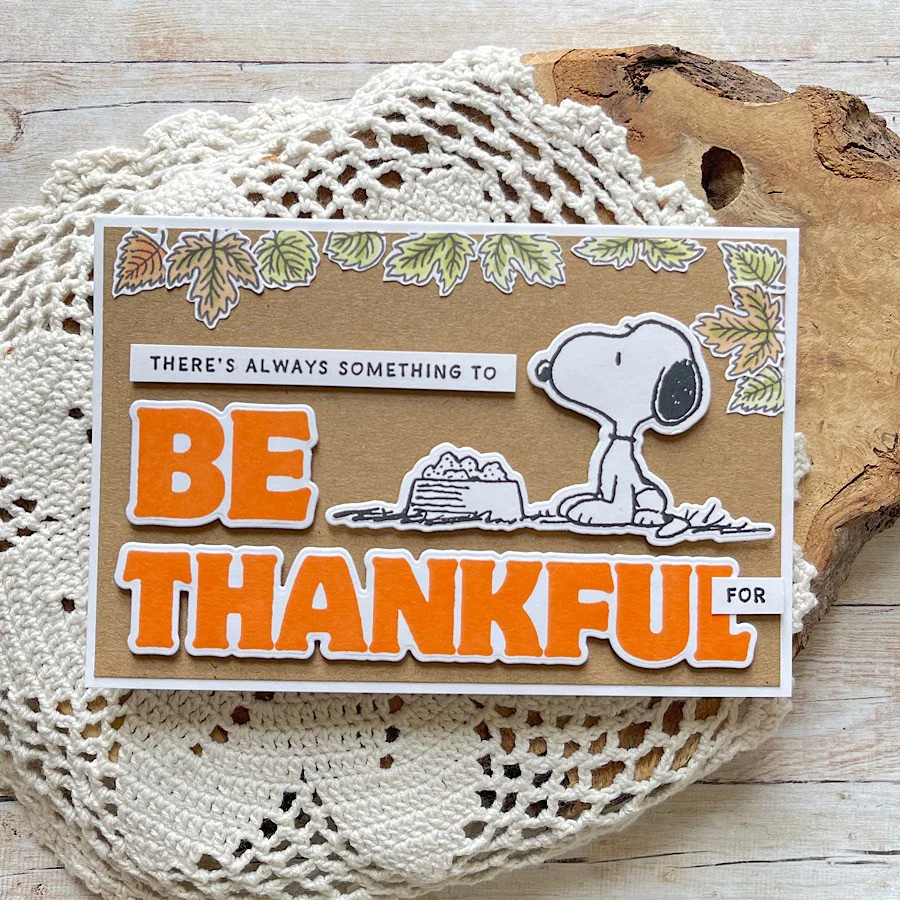 Peanuts Die and A5 Stamp Set Thankful For | Chill Out & Be Thankful - Image 2