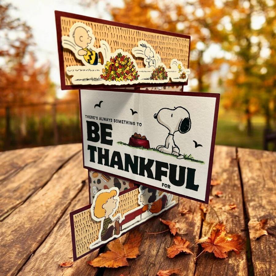 Peanuts Die and A5 Stamp Set Thankful For | Chill Out & Be Thankful - Image 3